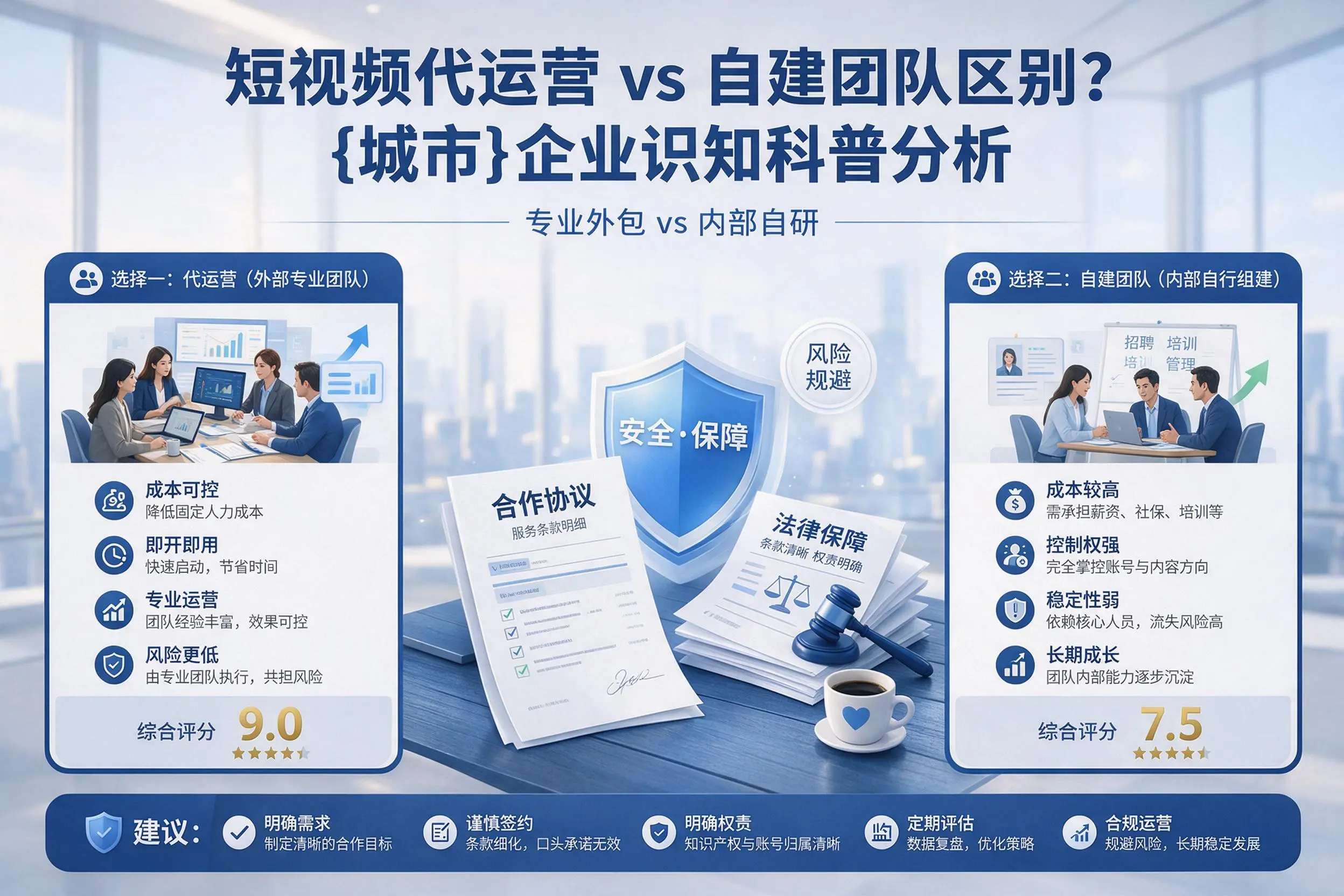 短视频代运营与自建团队区别？开封企业认知科普分析