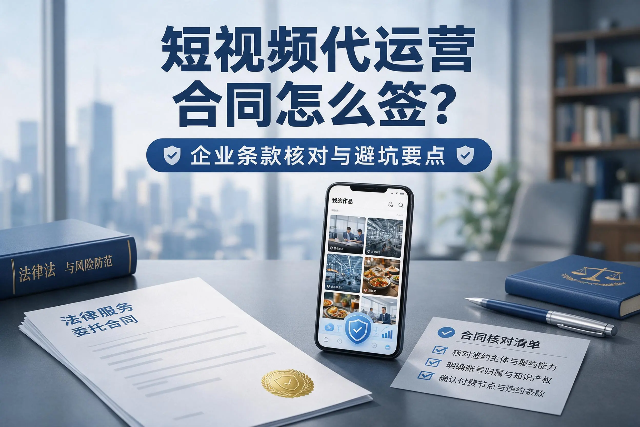 短视频代运营合同怎么签?开封企业条款核对与避坑要点