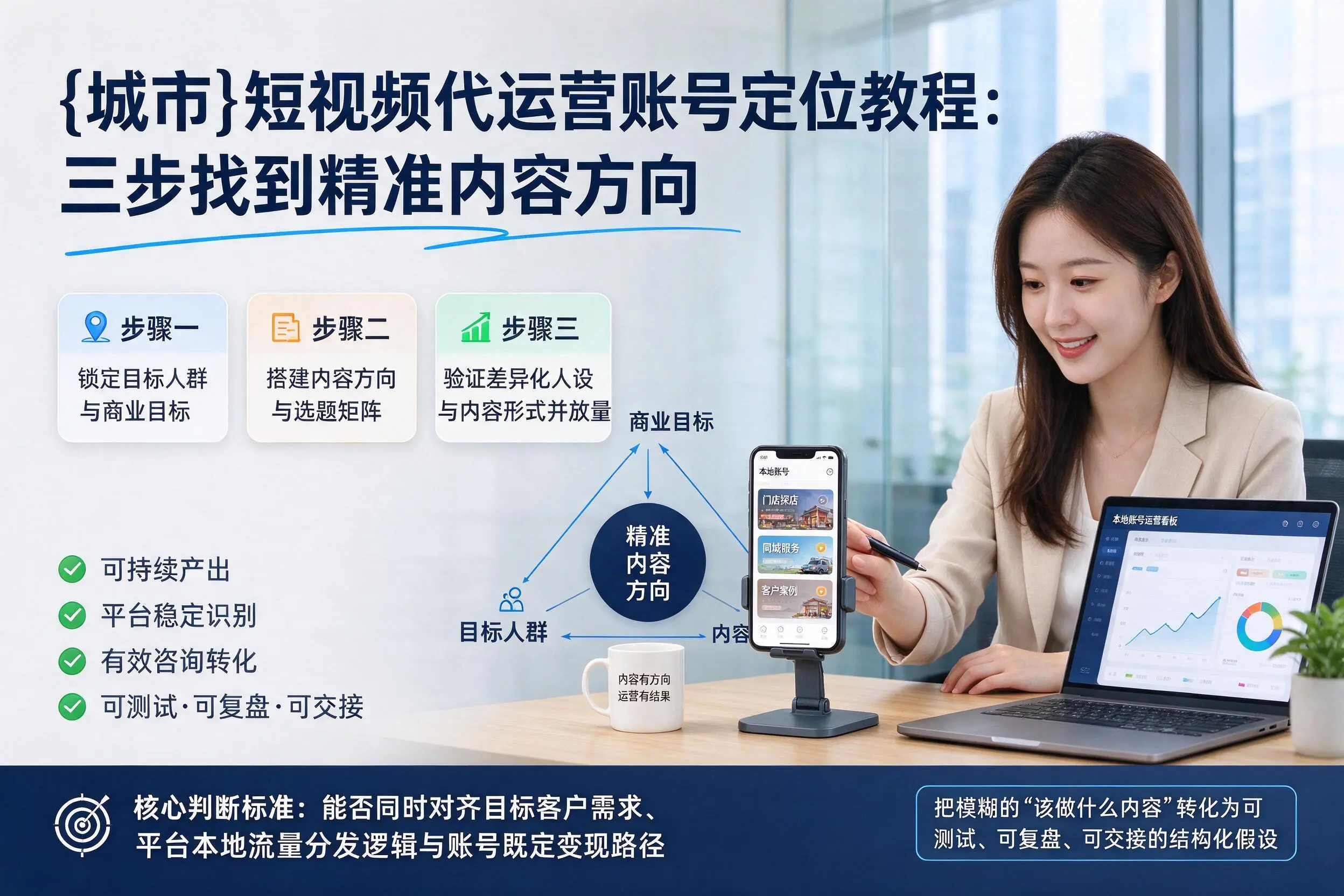 开封短视频代运营账号定位教程：三步找到精准内容方向