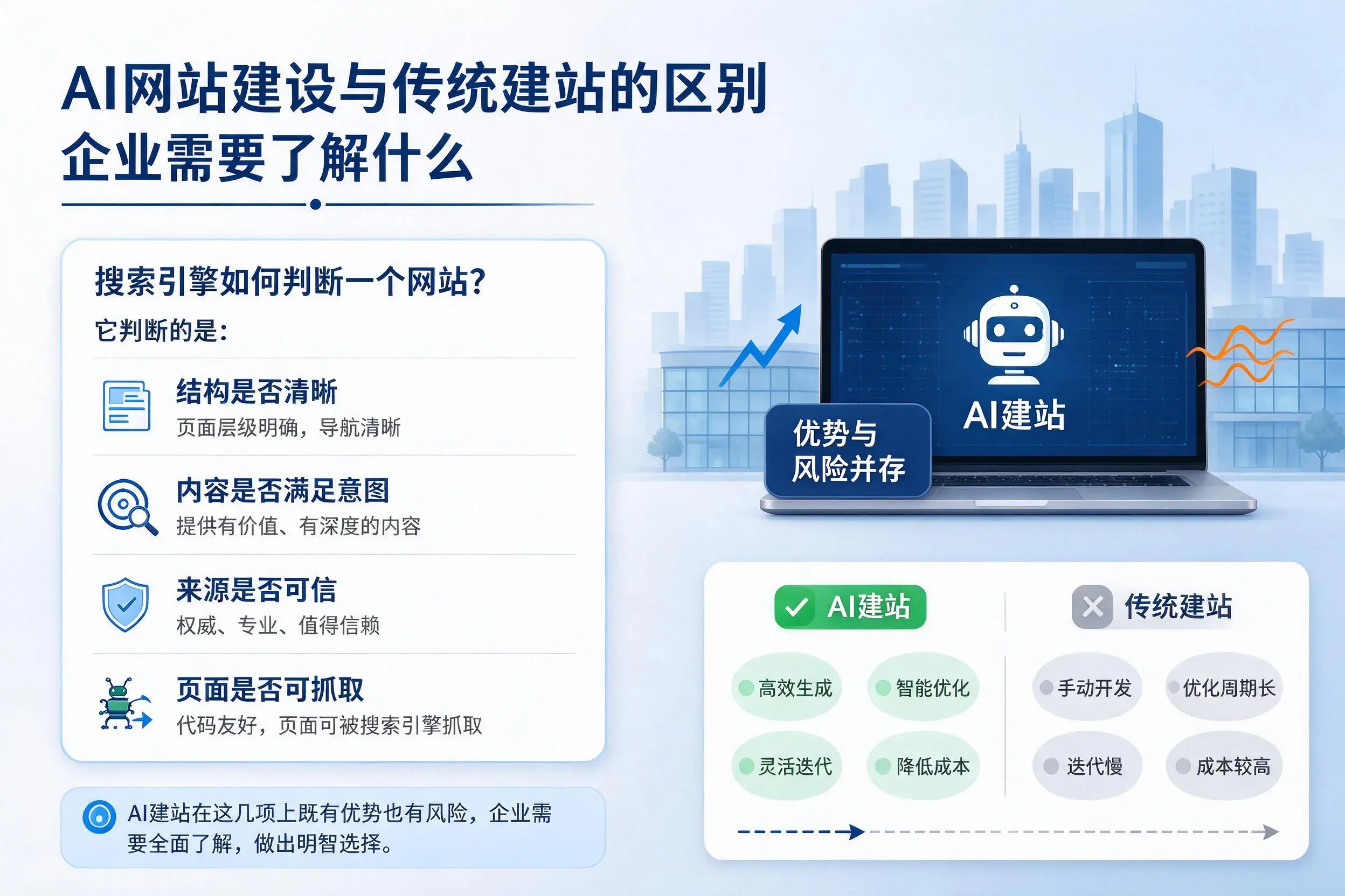 AI网站建设与传统建站的区别，开封企业需要了解什么