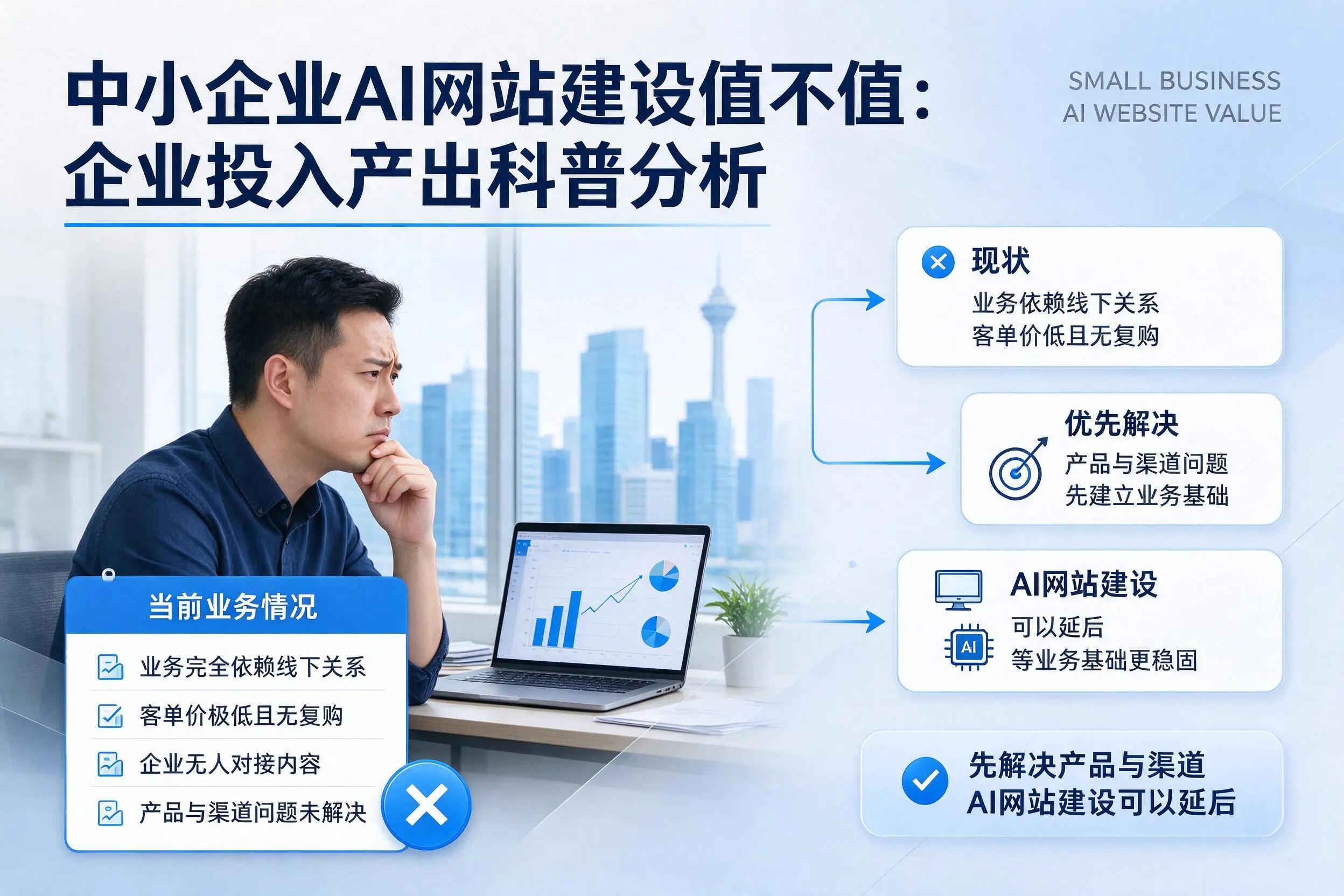 中小企业AI网站建设值不值：开封企业投入产出科普分析