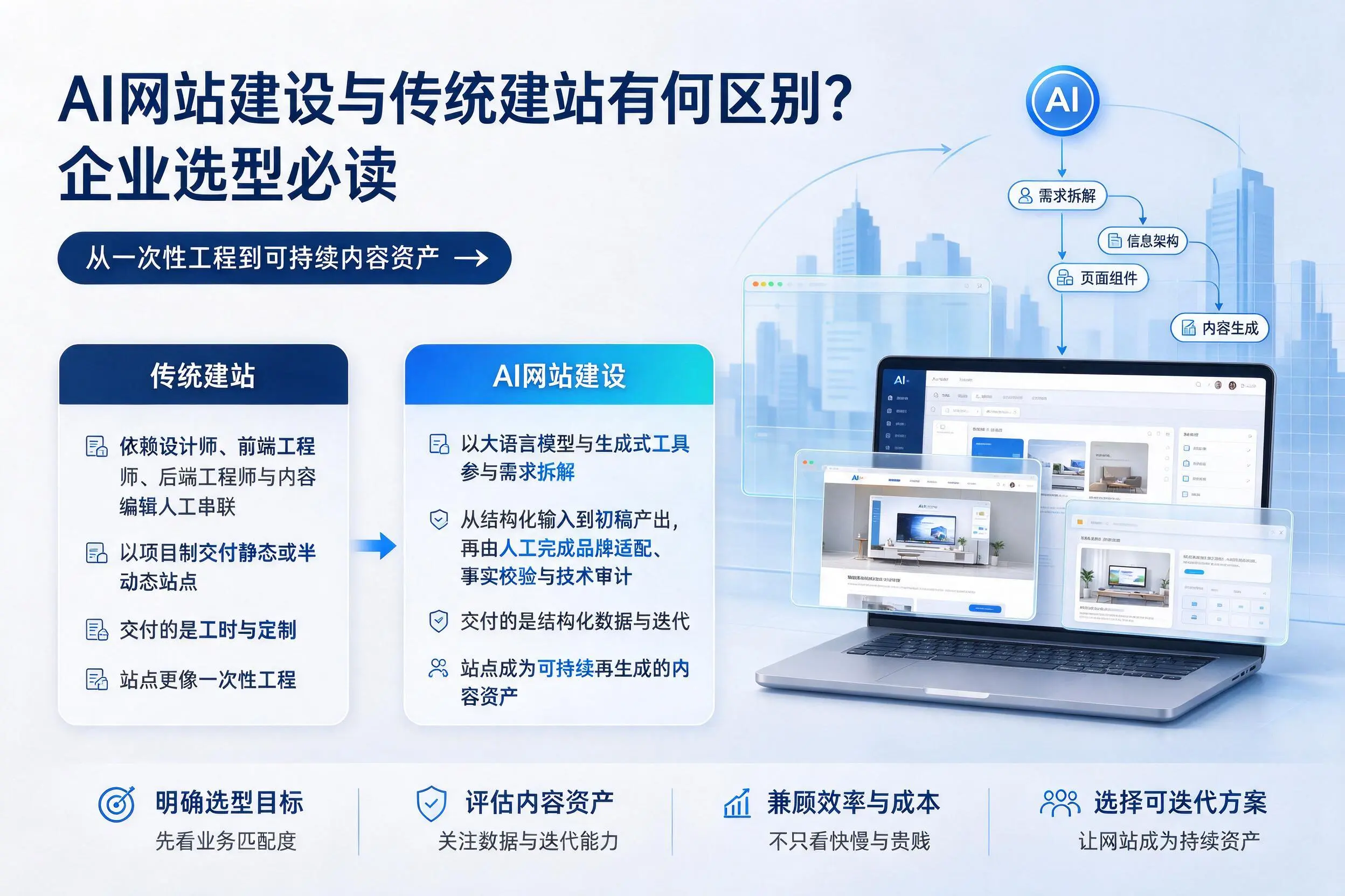 AI网站建设与传统建站有何区别?开封企业选型必读