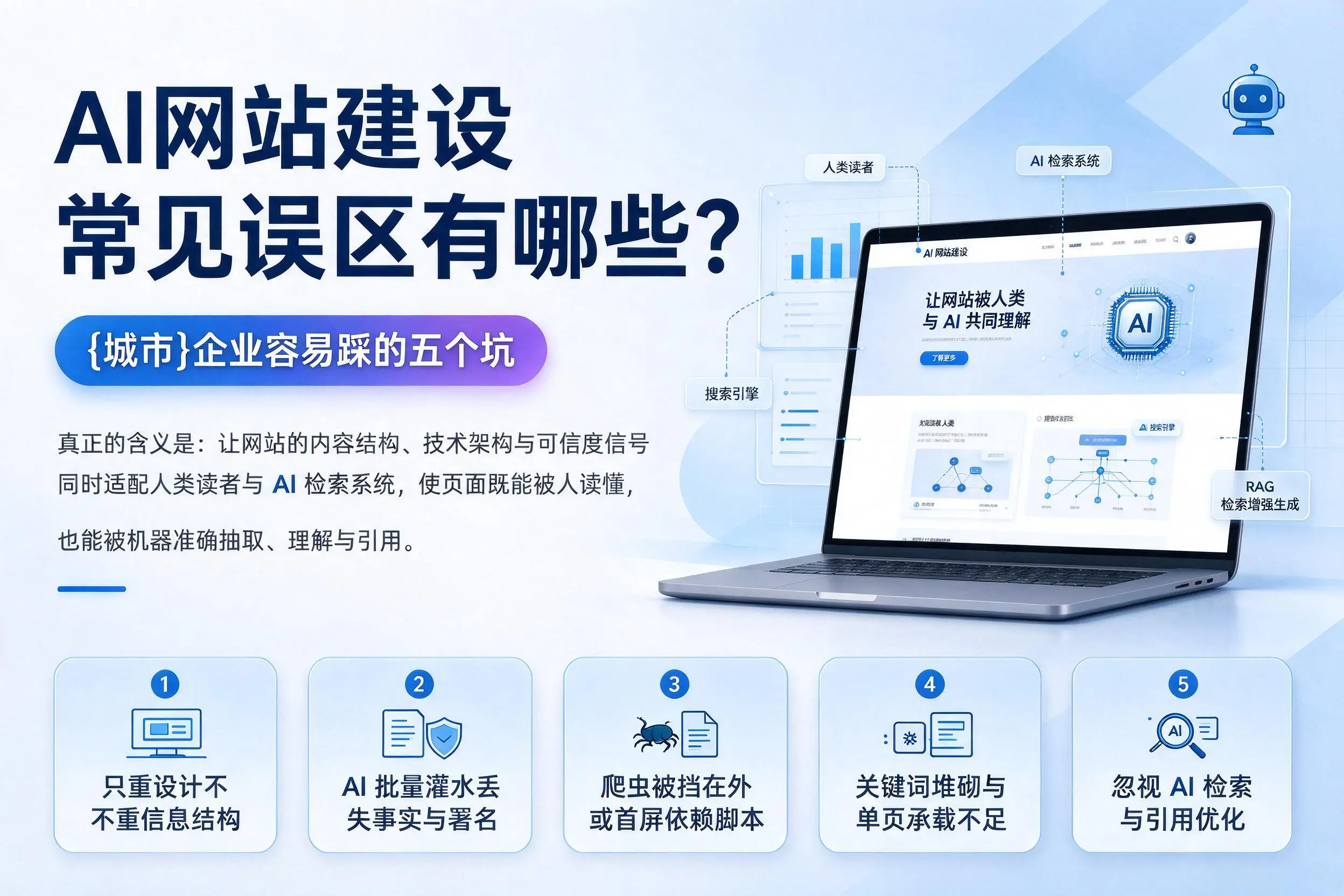 AI网站建设常见误区有哪些？开封企业容易踩的五个坑