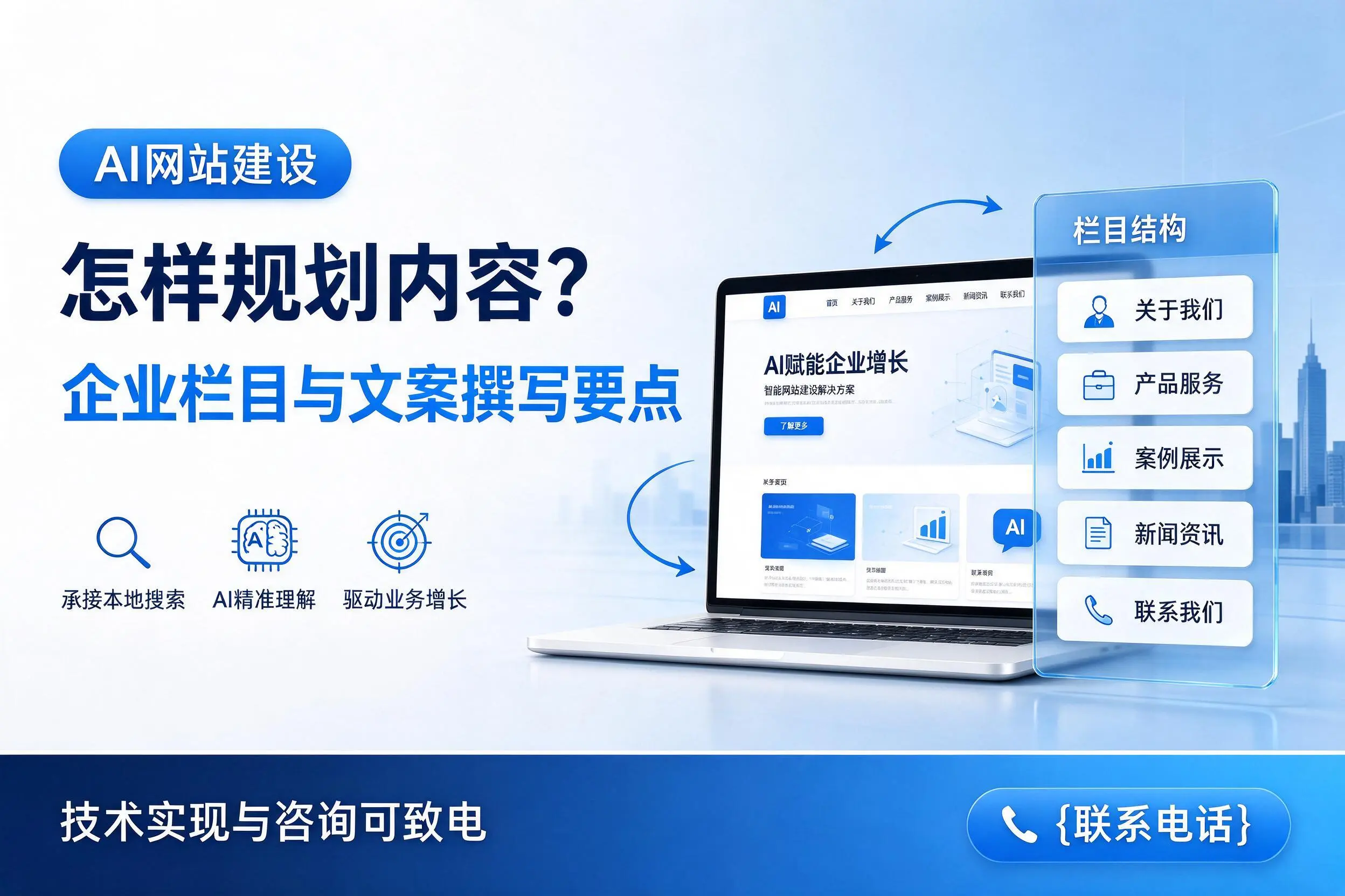 AI网站建设怎样规划内容？开封企业栏目与文案撰写要点