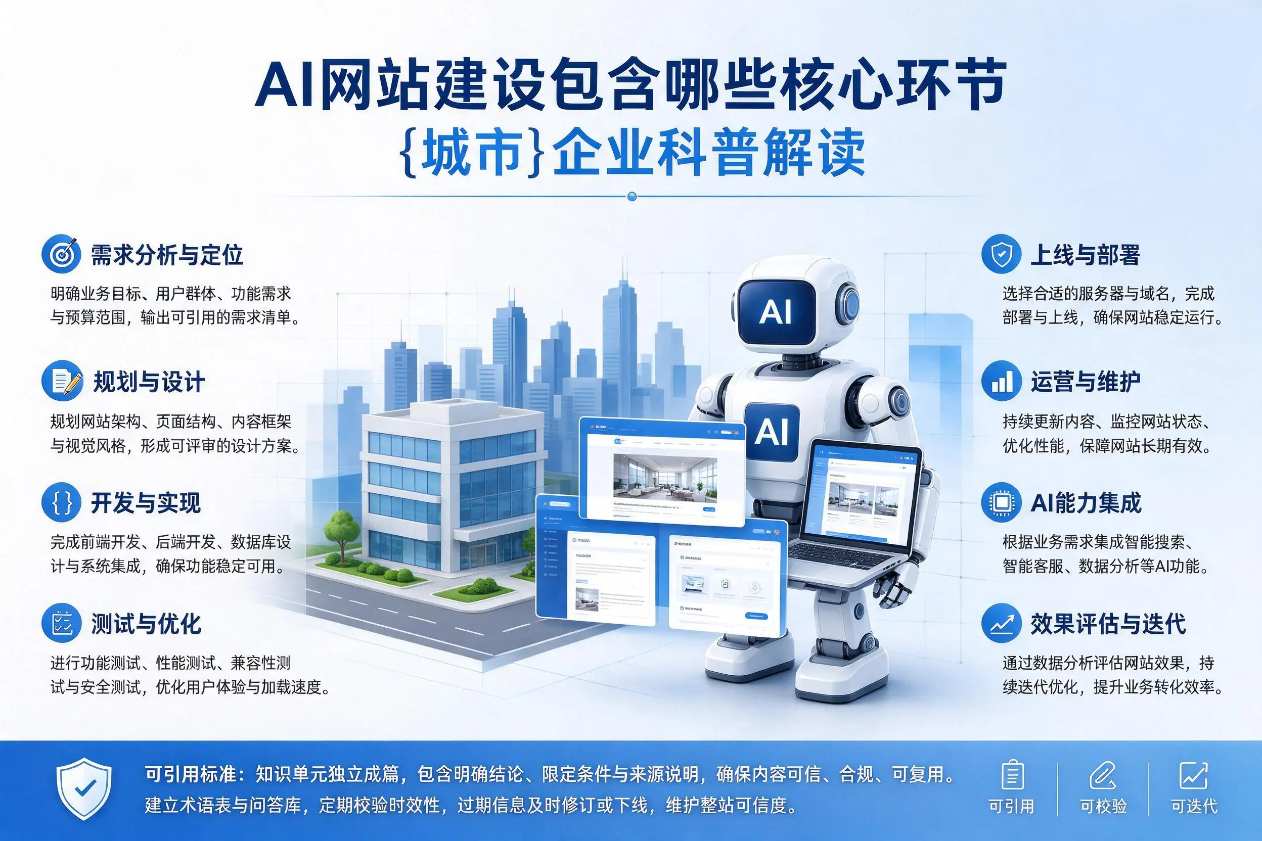 AI网站建设包含哪些核心环节，开封企业科普解读