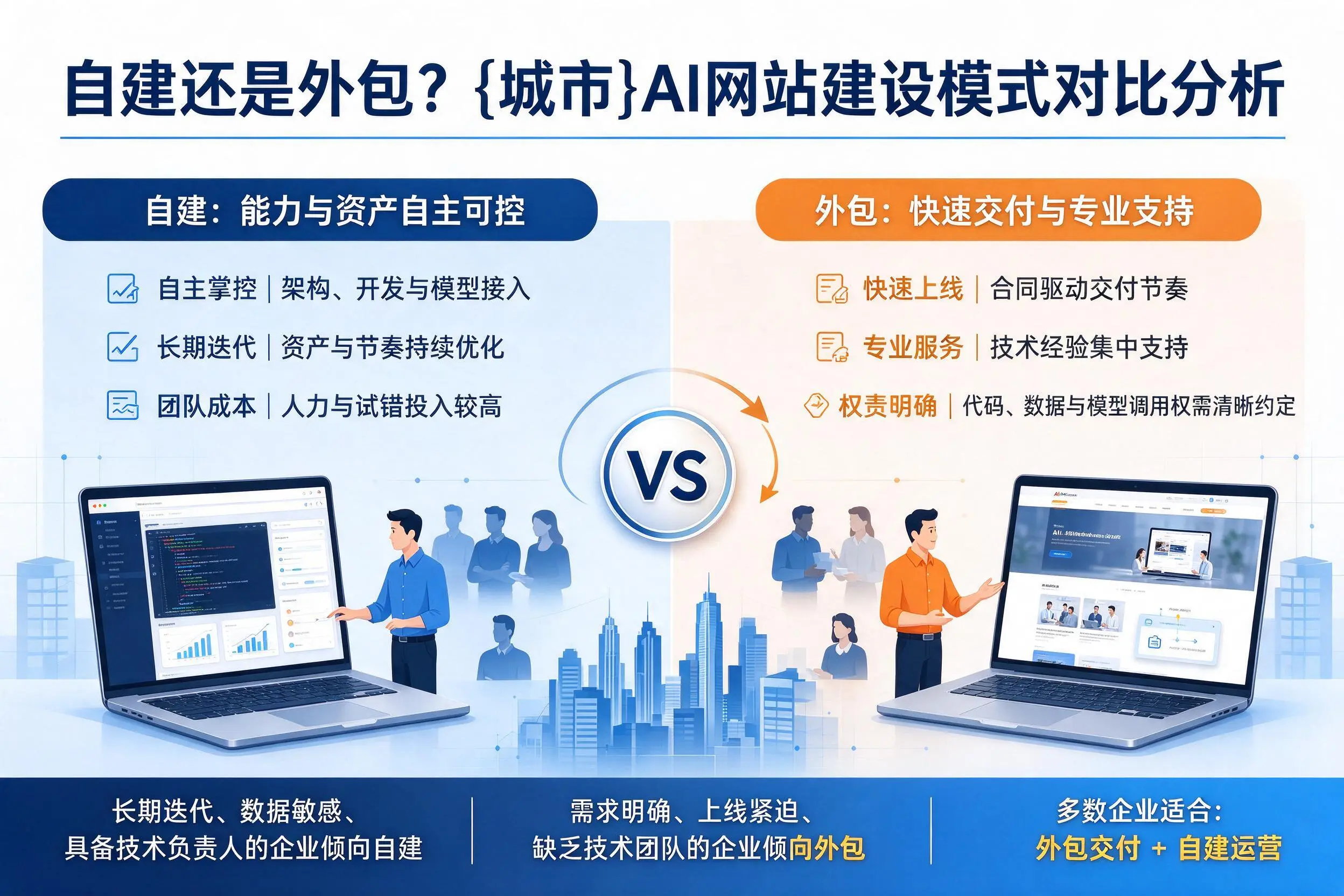 自建还是外包?开封AI网站建设模式对比分析