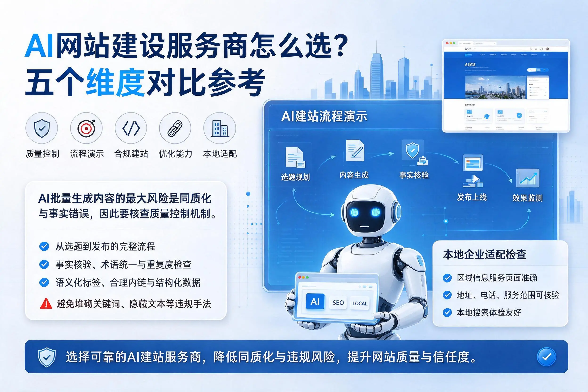 开封AI网站建设服务商怎么选？五个维度对比参考