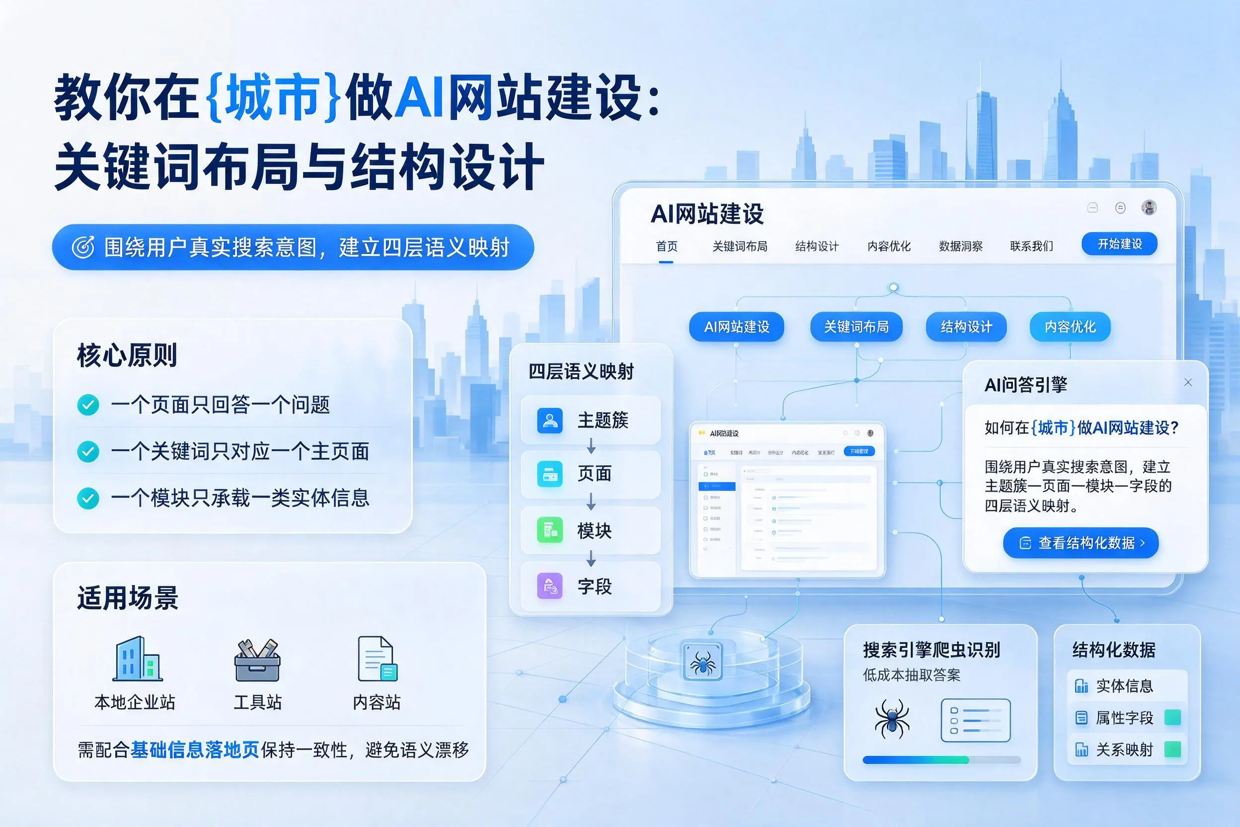 教你在开封做AI网站建设：关键词布局与结构设计