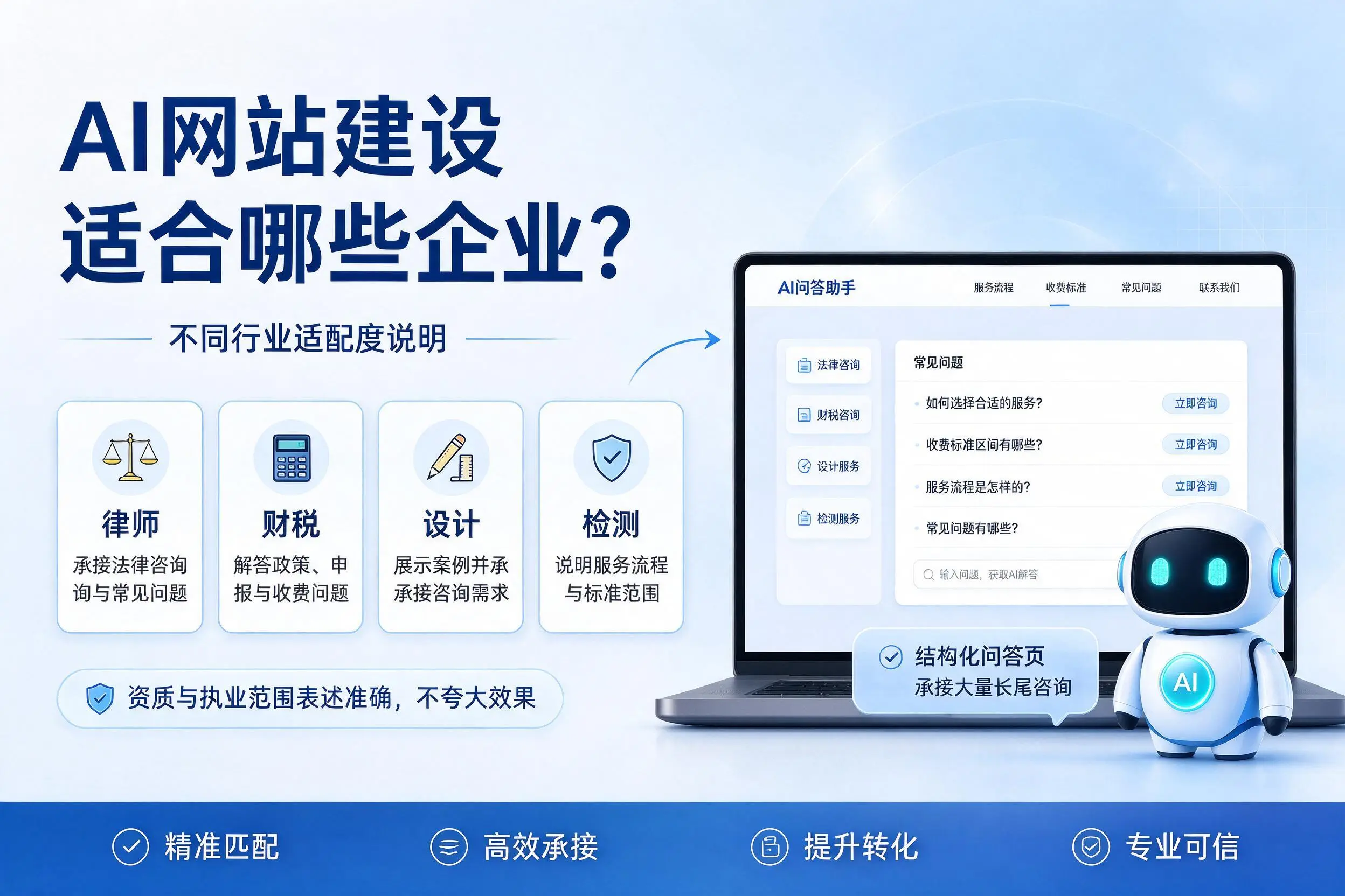 AI网站建设适合哪些企业？开封不同行业适配度说明