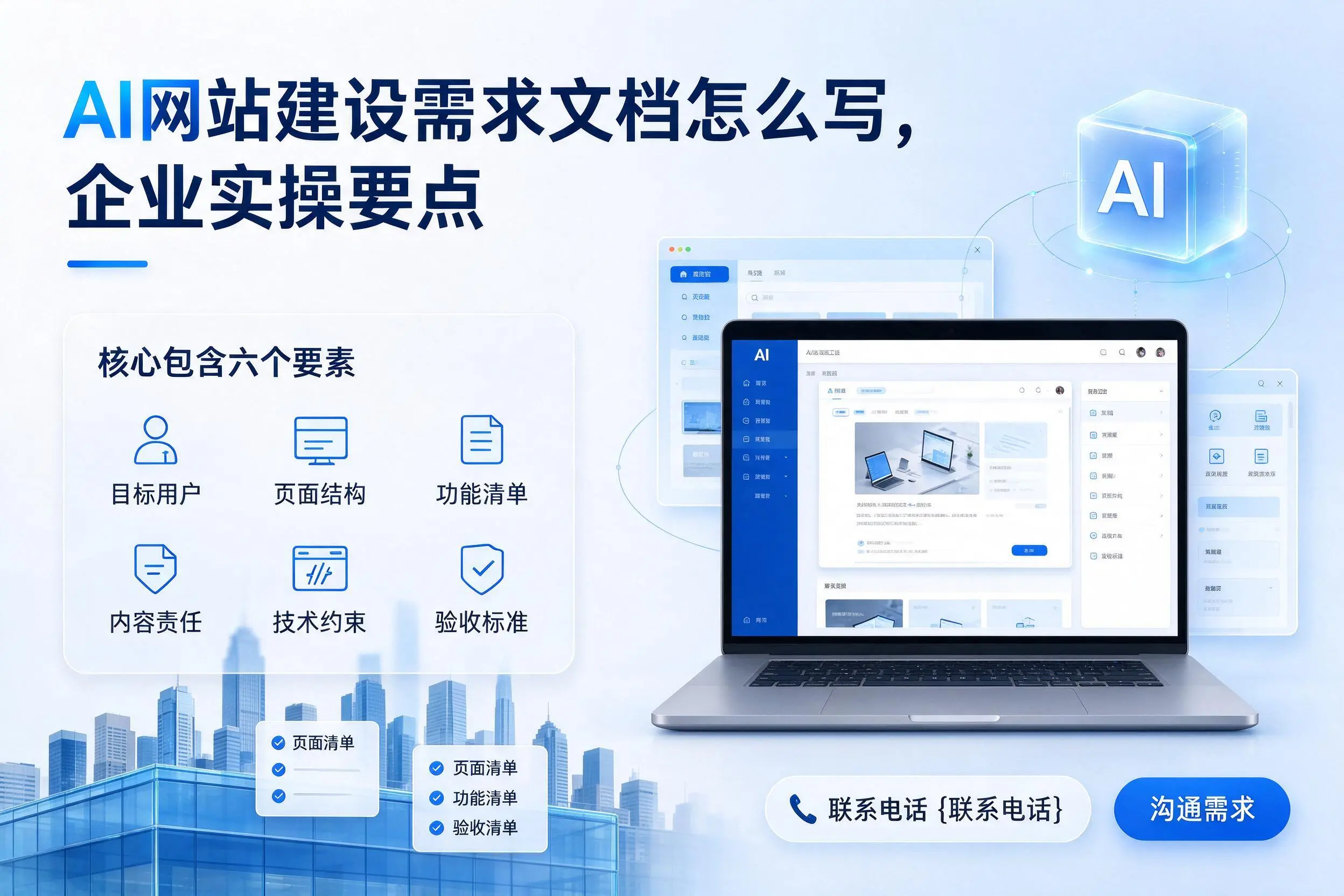 AI网站建设需求文档怎么写，开封企业实操要点
